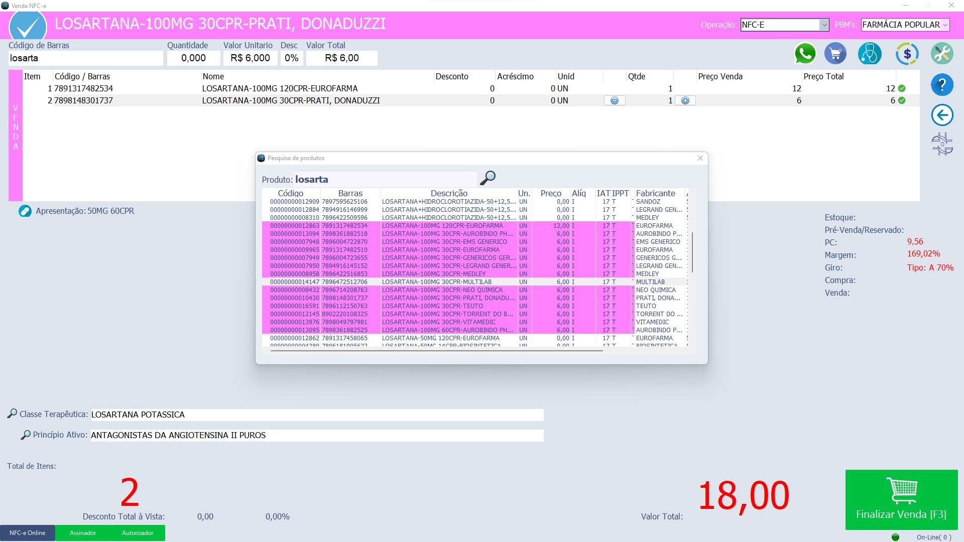 sistema para farmácia popular XFarma