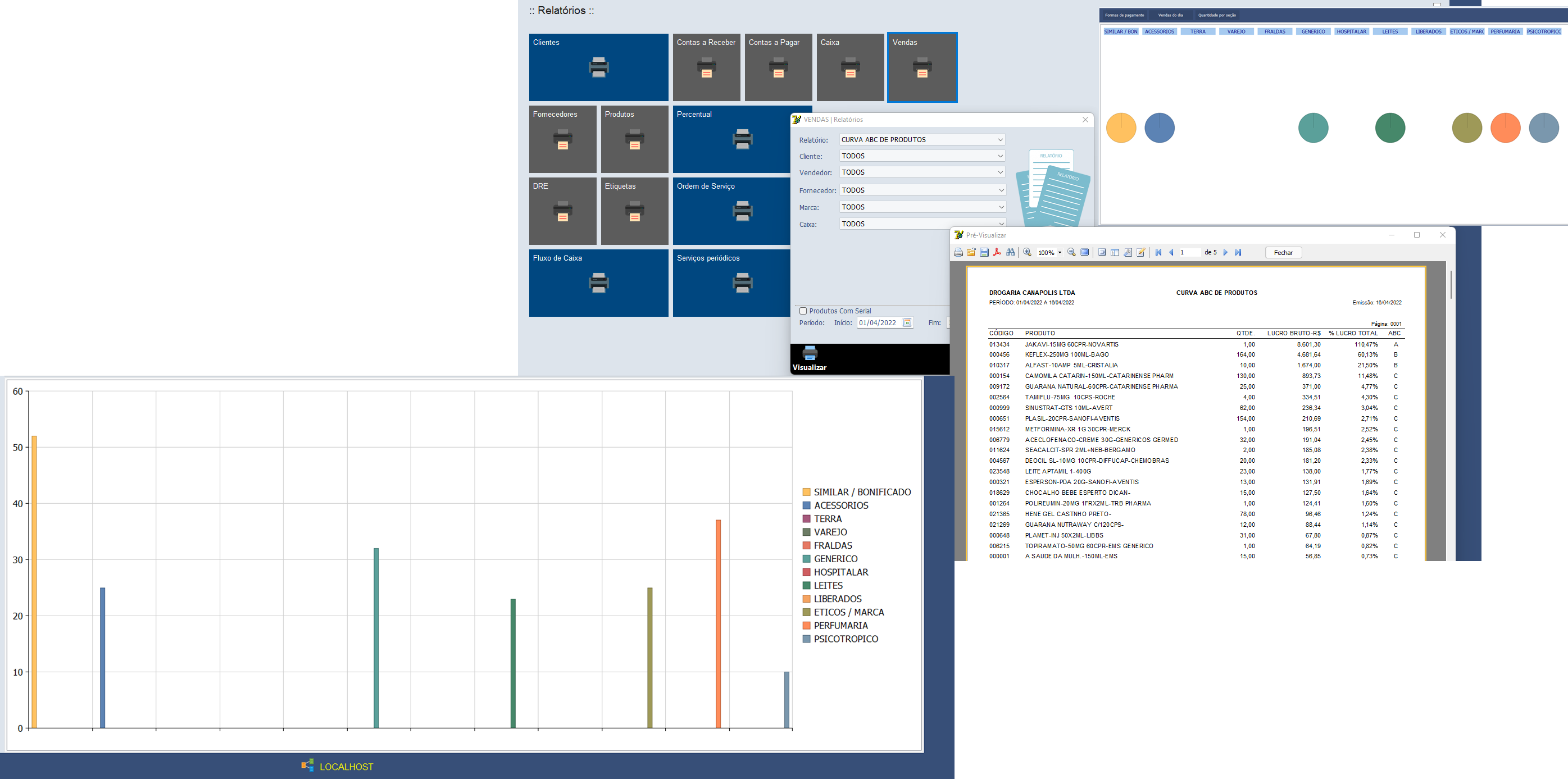 Bloco giro de estoque e lançamento de pedidos XFarma